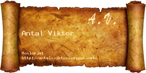 Antal Viktor névjegykártya